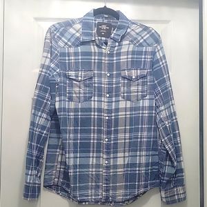 Men's S Blue H&M Flannel Shirt